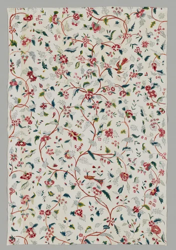 Crewel Work Curtain by English, textile, 1700-1750