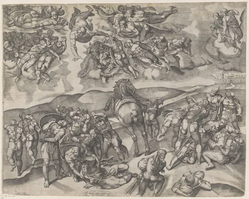 Bekering van Paulus by Unknown, print, 1525-1565