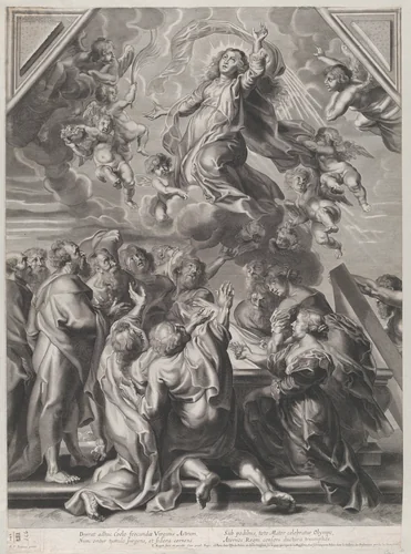 The Assumption of the Virgin by François Ragot, print, 1638-1670