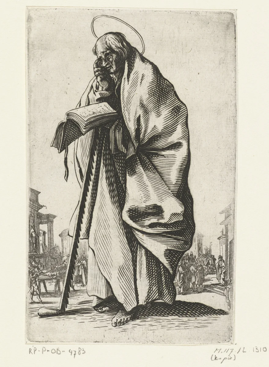 Apostel Simon by anonymous, print, 1631-1699