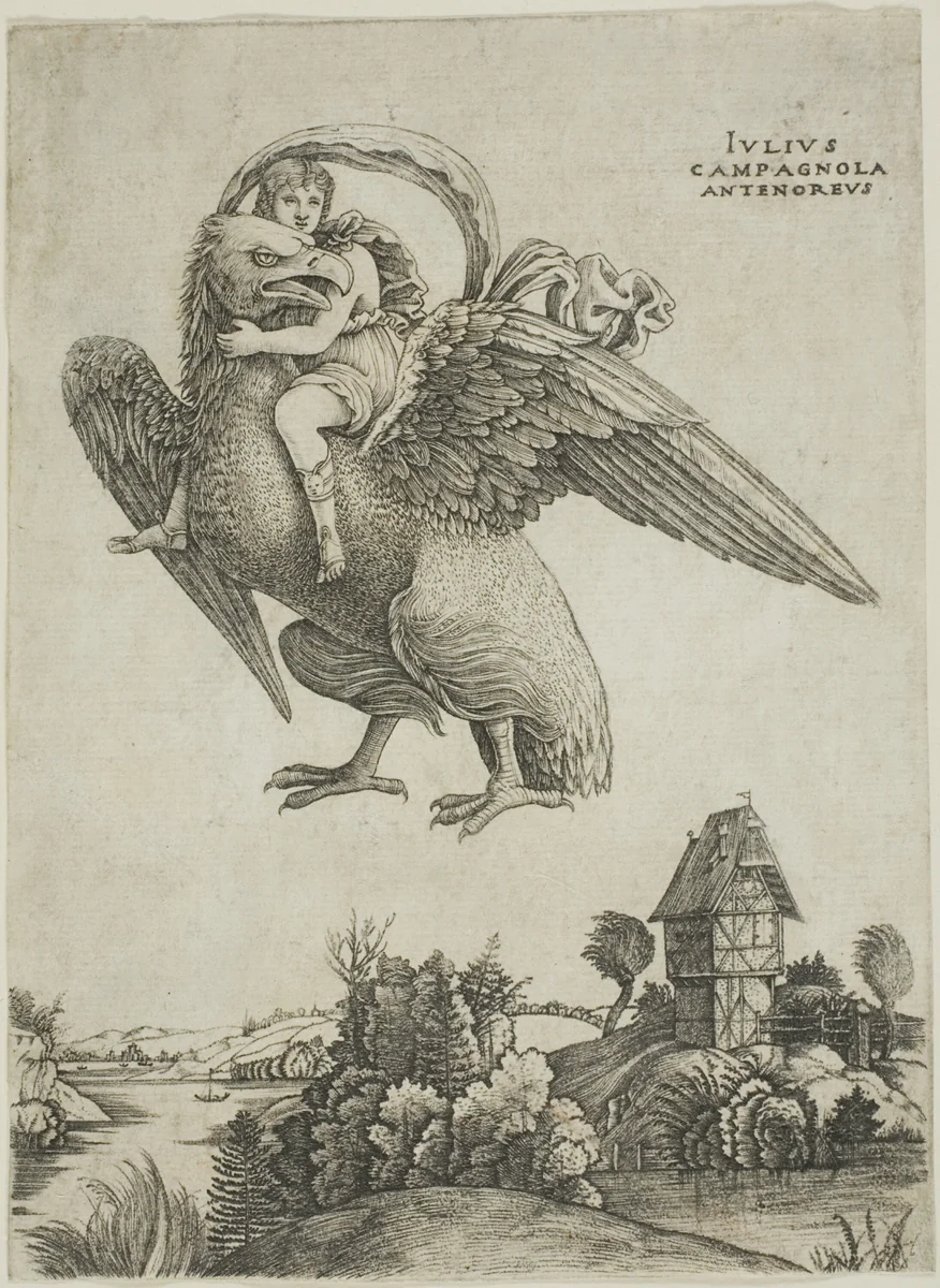 Ganymede by Giulio Campagnola, print, 1500-1503