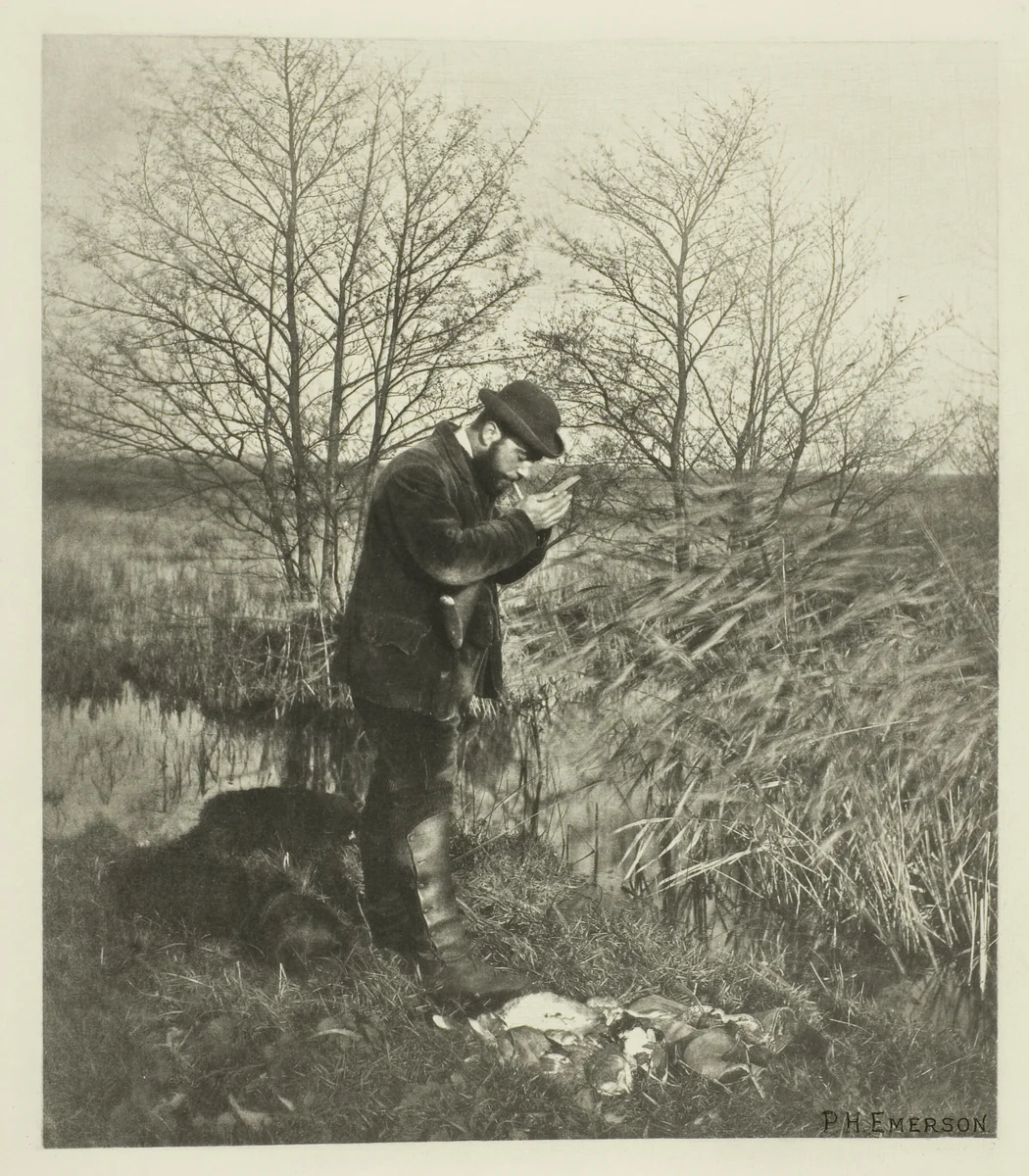 At the Covert Corner (Norfolk) by Peter Henry Emerson, print, 1883-1887