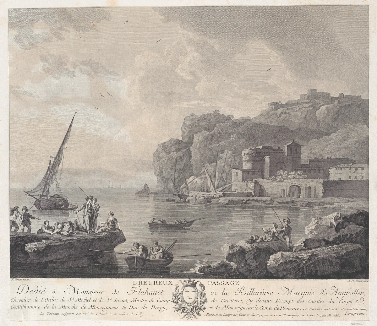 The Happy Passage by Joseph Vernet, print, 1760-1770