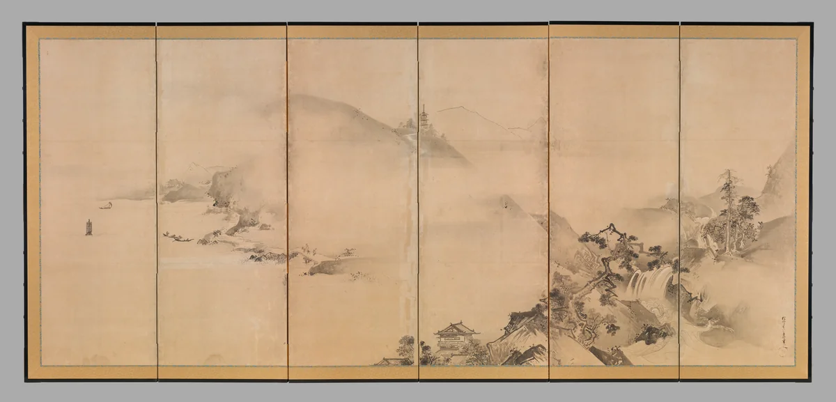 Landscapes of the Four Seasons by Kano Tan'yū (狩野探幽), painting, 1600-1700