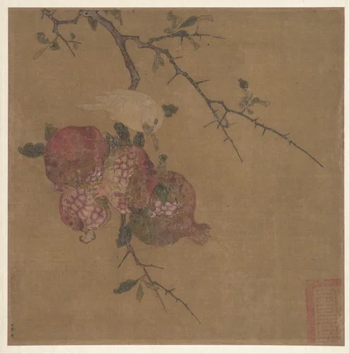 Pomegranates after Ma Lin by Unidentified Artist, painting, 1368-1911