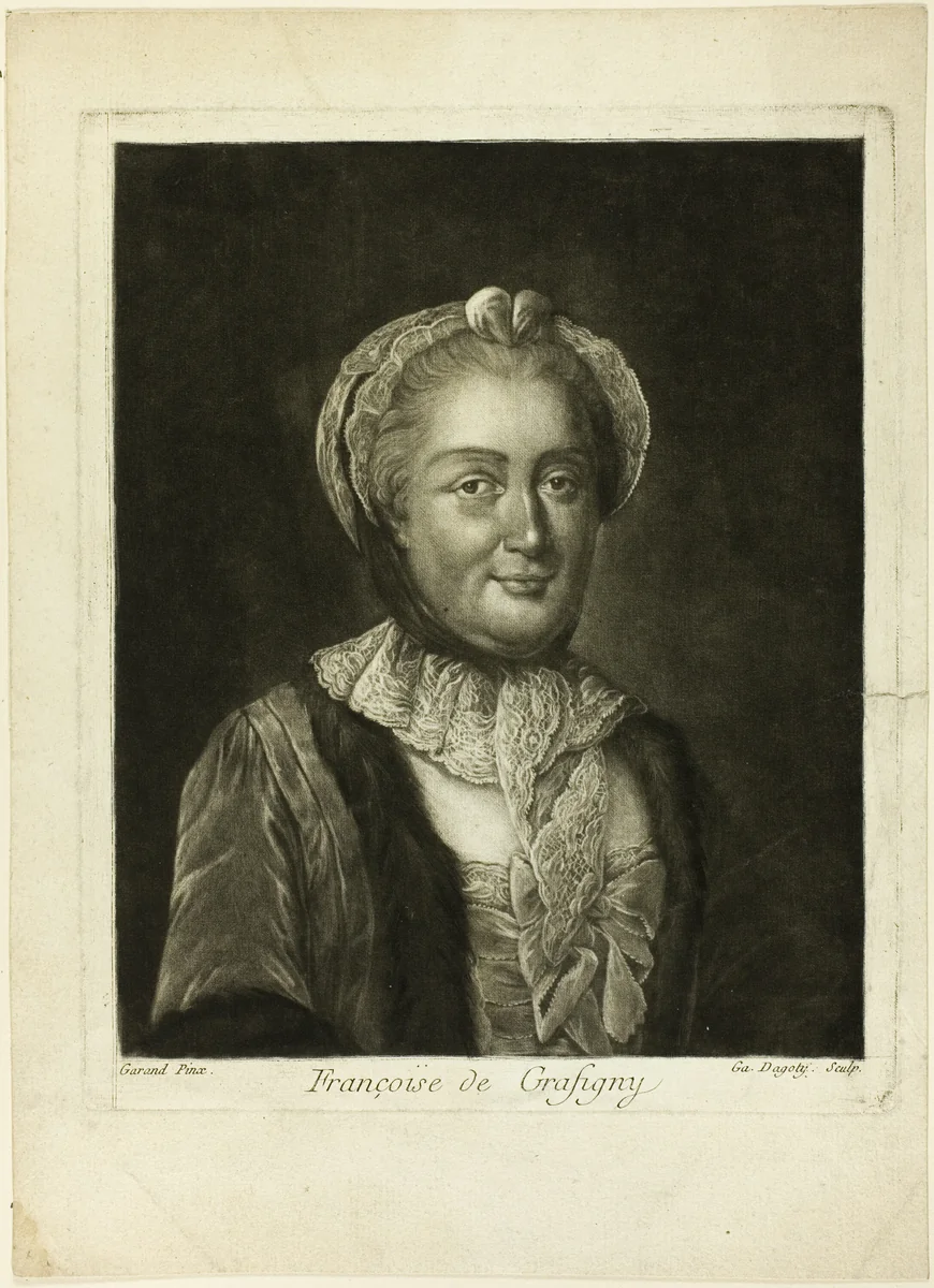Françoise de Grasigny by Jean Baptiste André Gautier d'Agoty, print, 1760-1786