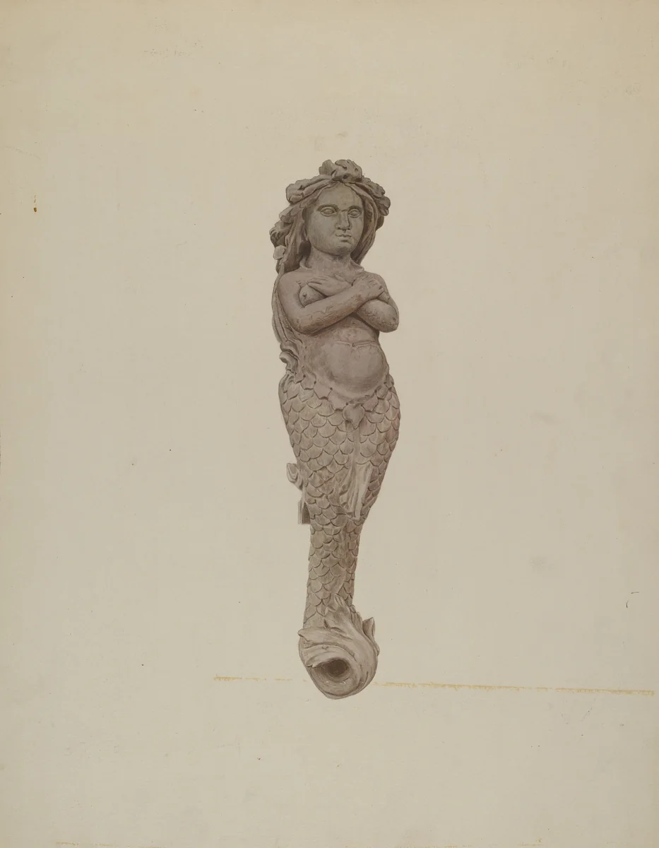 Figurehead: Mermaid by Lucille Chabot, index of american design, 1942