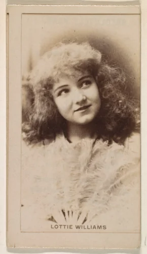 Lottie Williams, from the Actresses series (N245) issued by Kinney Brothers to promote Sweet Caporal Cigarettes by Kinney Brothers Tobacco Company, photograph, 1890