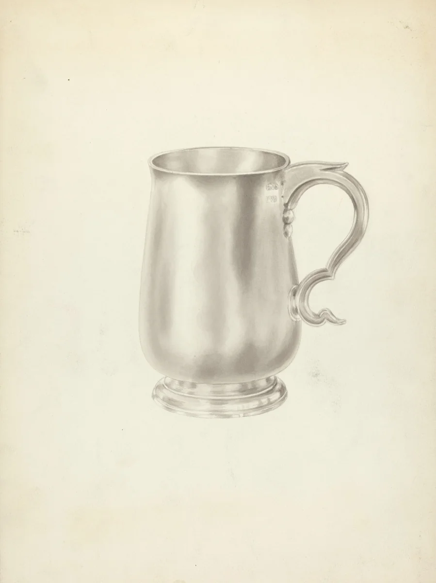 Silver Mug by American 20th Century, index of american design, 1935-1942