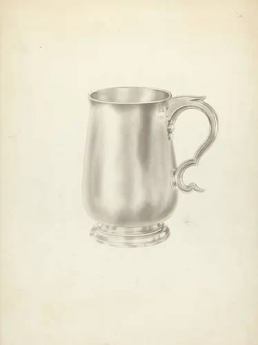 Silver Mug by American 20th Century, index of american design, 1935-1942