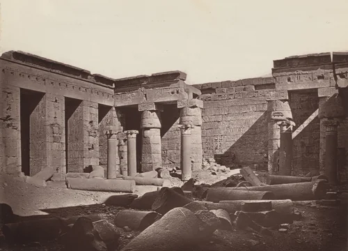 Second or Grand Court of the Great Temple by William de Wiveleslie Abney, photograph, 1876