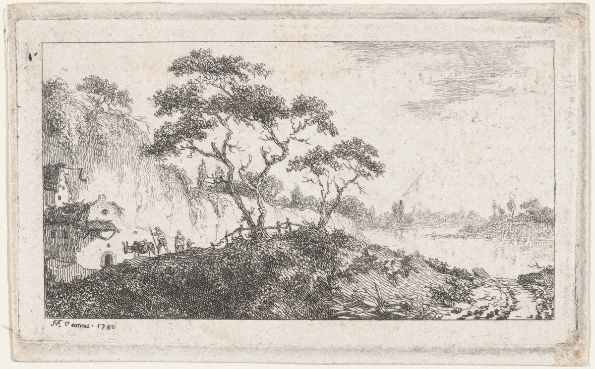 Landscape by Pierre Nicholas Camus, print, 1780