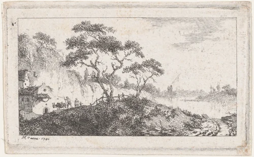 Landscape by Pierre Nicholas Camus, print, 1780