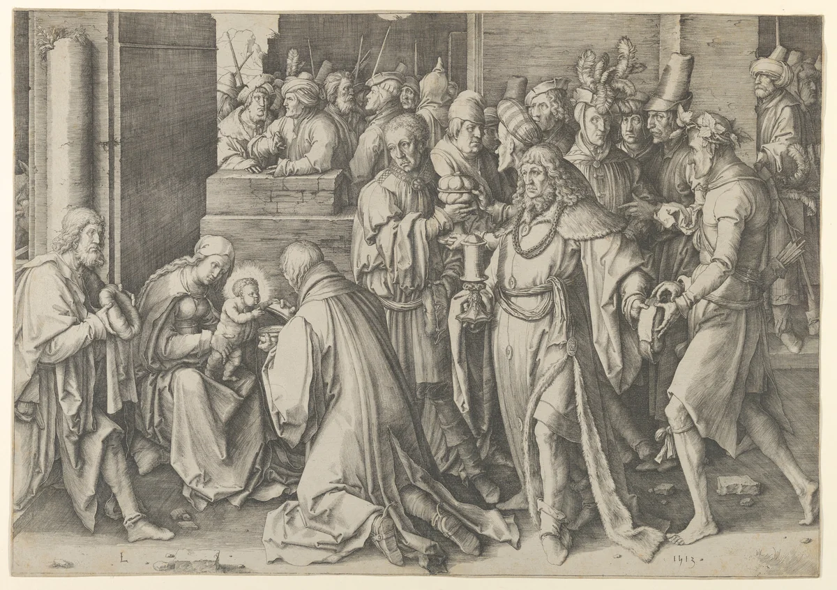 Adoration of the Magi by Lucas van Leyden, print, 1513