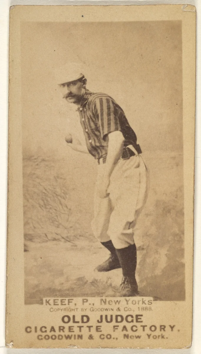 Timothy John "Tim" Keefe, Pitcher, New York, from the Old Judge series (N172) for Old Judge Cigarettes by Goodwin & Company, photograph, 1887