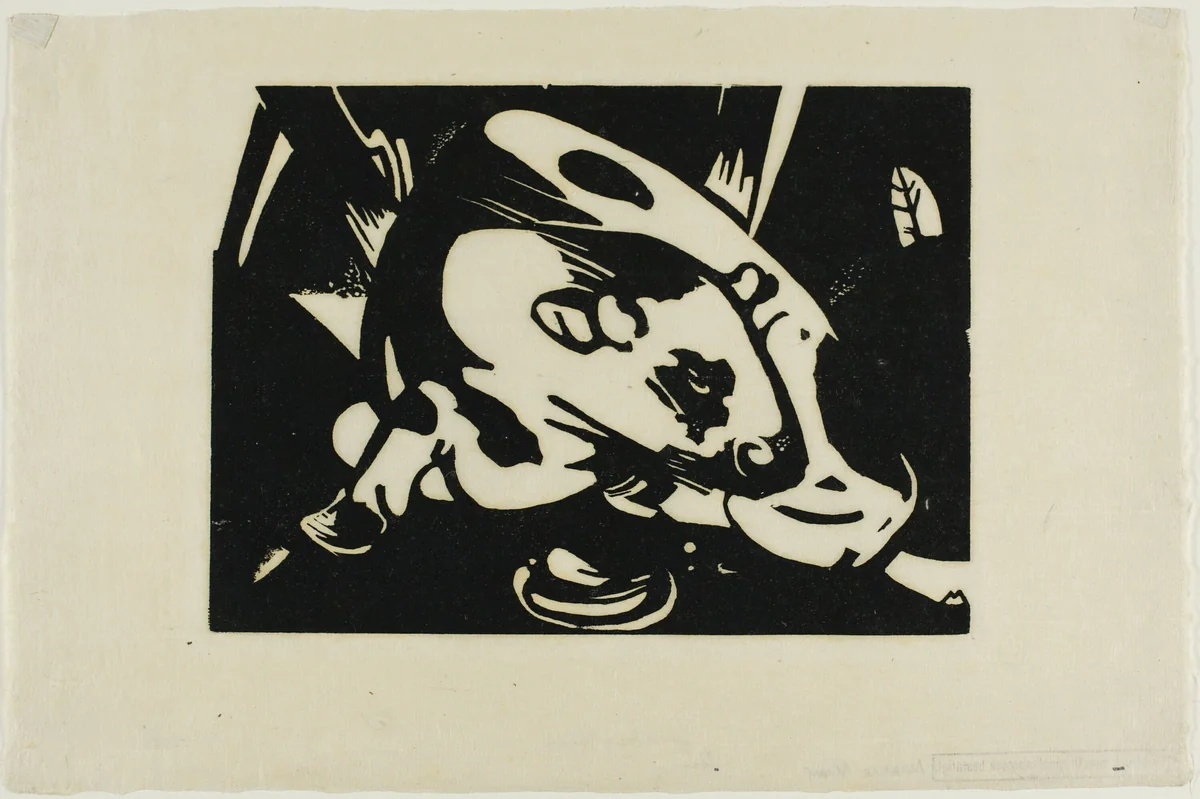 The Bull by Franz Marc, print, 1912