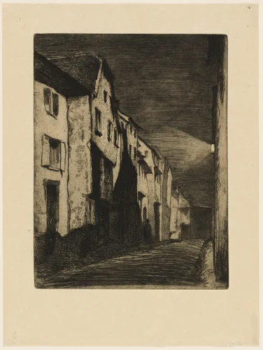 Street at Saverne by James McNeill Whistler, print, 1858