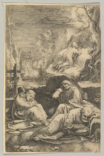 The Agony in the Garden, from "The Passion of Christ" by Ludovicus Siceram, print, 1618-1628