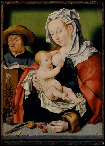 The Holy Family by Joos van Cleve, painting, 1520-1530