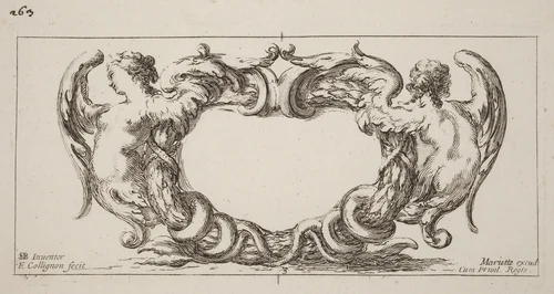 Cartouche by François Collignon; Stefano Della Bella, print, 1646