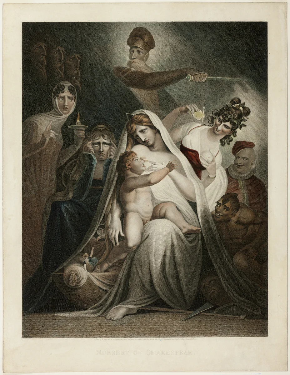 The Nursery of Shakespeare by Moses Haughton, print, 1810