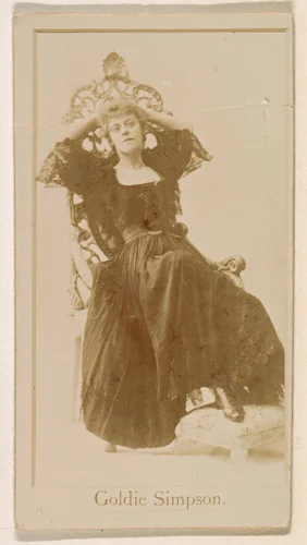 Goldie Simpson, from the Actresses series (N245) issued by Kinney Brothers to promote Sweet Caporal Cigarettes by Kinney Brothers Tobacco Company, photograph, 1890