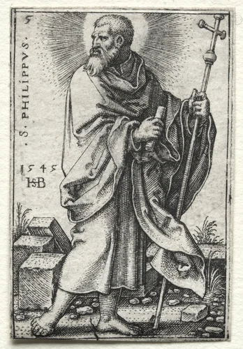 St. Philip by Hans Sebald Beham, print, 1545-1546