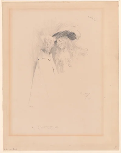 A Confession by Phil May, drawing, 1901-1950