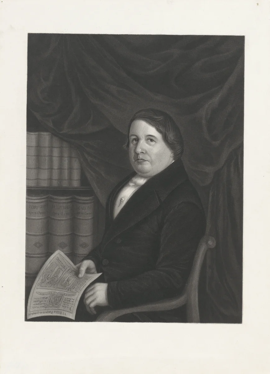 Portret van Jacobus Radink by Dirk Sluyter, print, 1821-1886