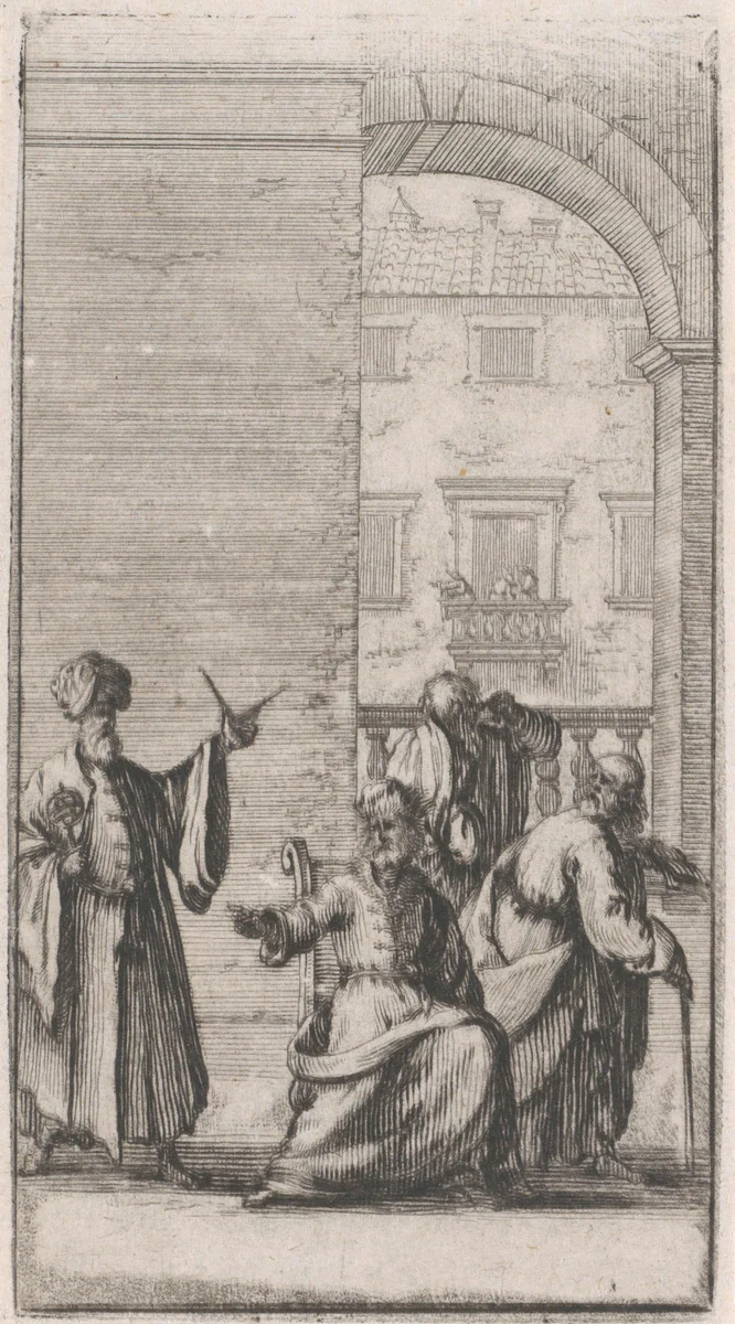 Filosofen en astronomen by anonymous, print, 1620-1664