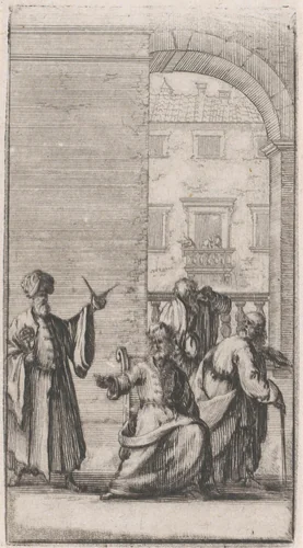 Filosofen en astronomen by anonymous, print, 1620-1664