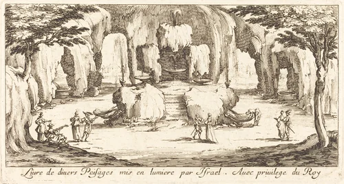 Subtitle for "Various Landscapes" by Jacques Callot, print, 1635