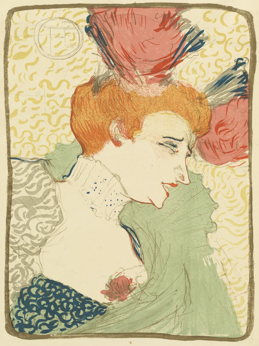 Bust of Mademoiselle Marcelle Lender (Mademoiselle Marcelle Lender, en buste) by Henri de Toulouse-Lautrec, print, 1895