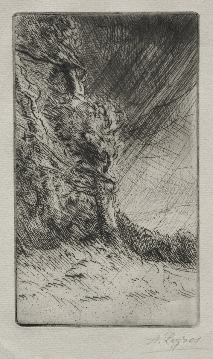 A Gust of Wind by Alphonse Legros, print, 1857-1911