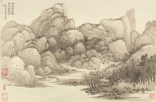 Landscapes after old masters by Wang Hui (王翚), painting, 1674-1677