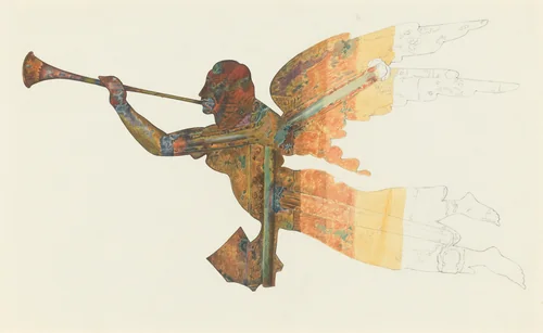 Gabriel Weather Vane (Technique) by Lucille Chabot, index of american design, 1935-1942