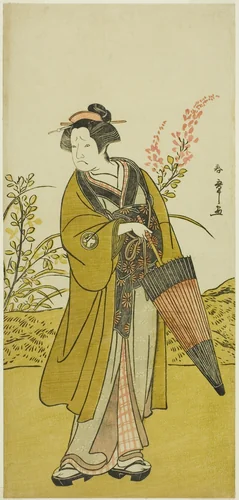 The Actor Otani Tomoemon I as Otsuma in the Play Kabuki no Hana Bandai Soga, Performed at the Ichimura Theater in the Fourth Month, 1781 by Katsukawa Shunsho (勝川 春章), print, 1776-1786