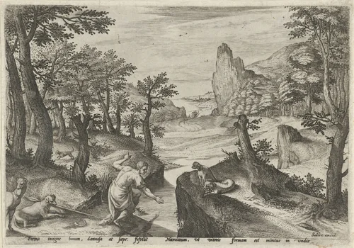 Narcissus by Unknown, print, 1560-1600