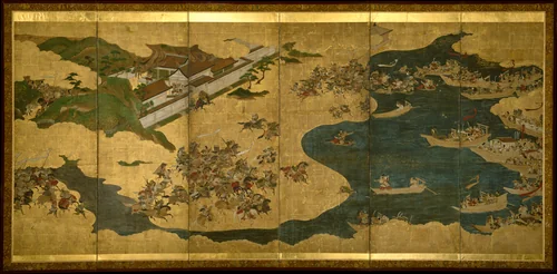 The Battle of Yashima, from The Tale of the Heike (Heike monogatari) by Tosa School, painting, 1600-1699