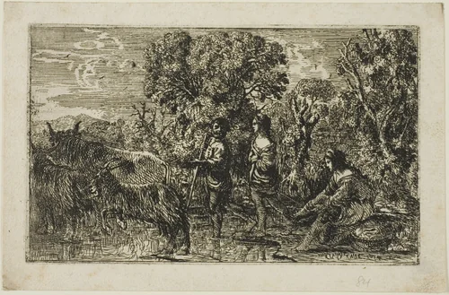 The Ford by Claude Lorrain, print, 1634