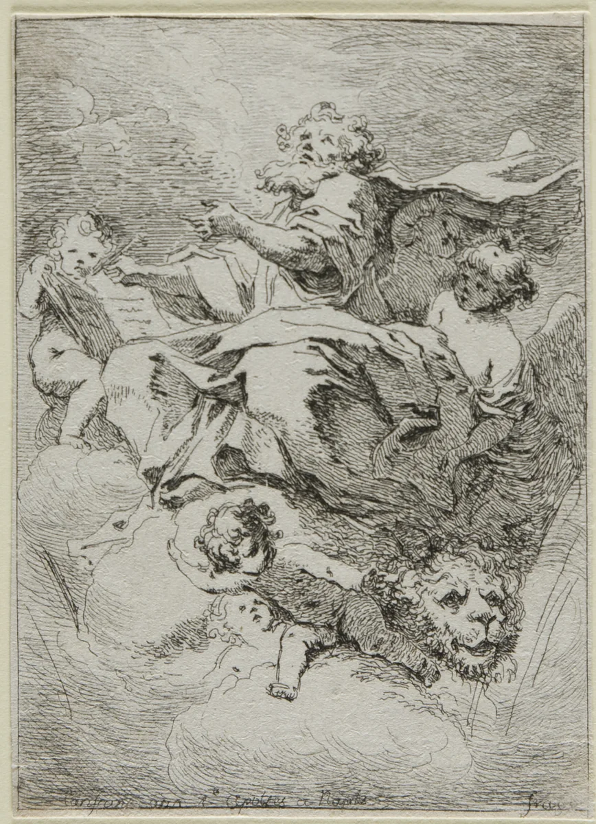 Saint Mark by Jean Honoré Fragonard, print, 1763-1764