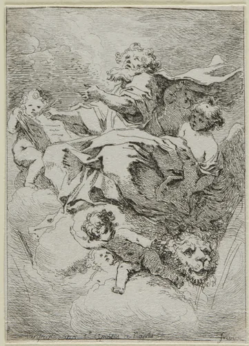 Saint Mark by Jean Honoré Fragonard, print, 1763-1764