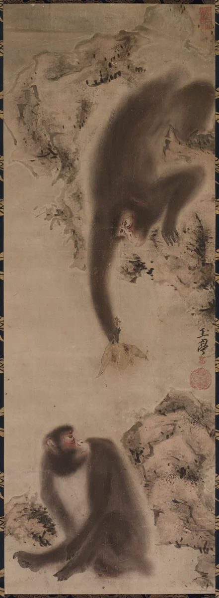 Monkeys by Gyokutei Katsu, painting, 1795-1805