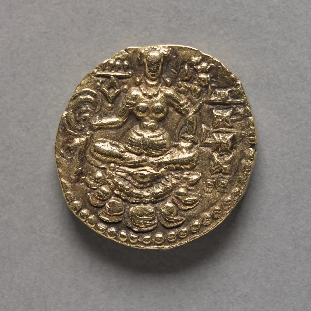 Coin with Figure of an Archer (reverse) by Unknown, metalwork, 380-414