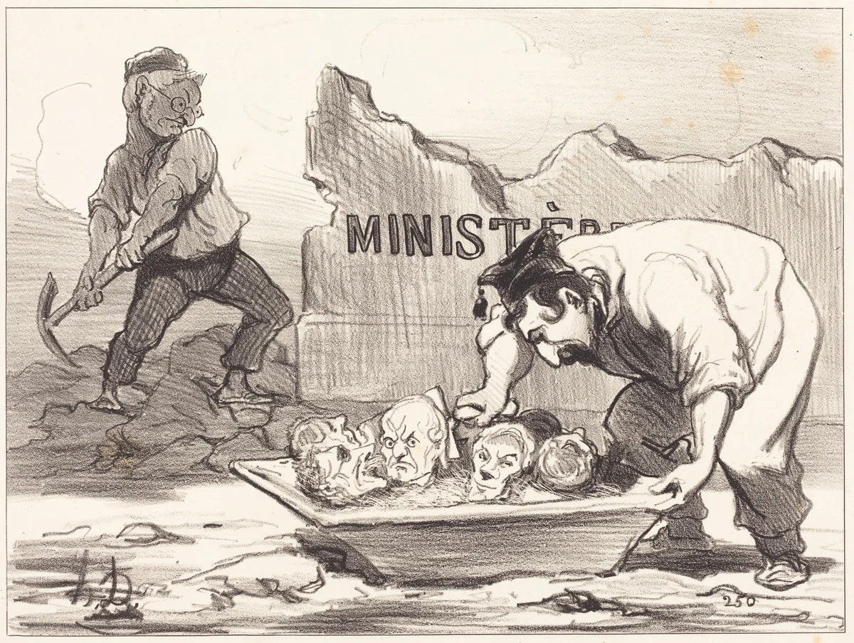 Un Replatrage by Honoré Daumier, print, 1851