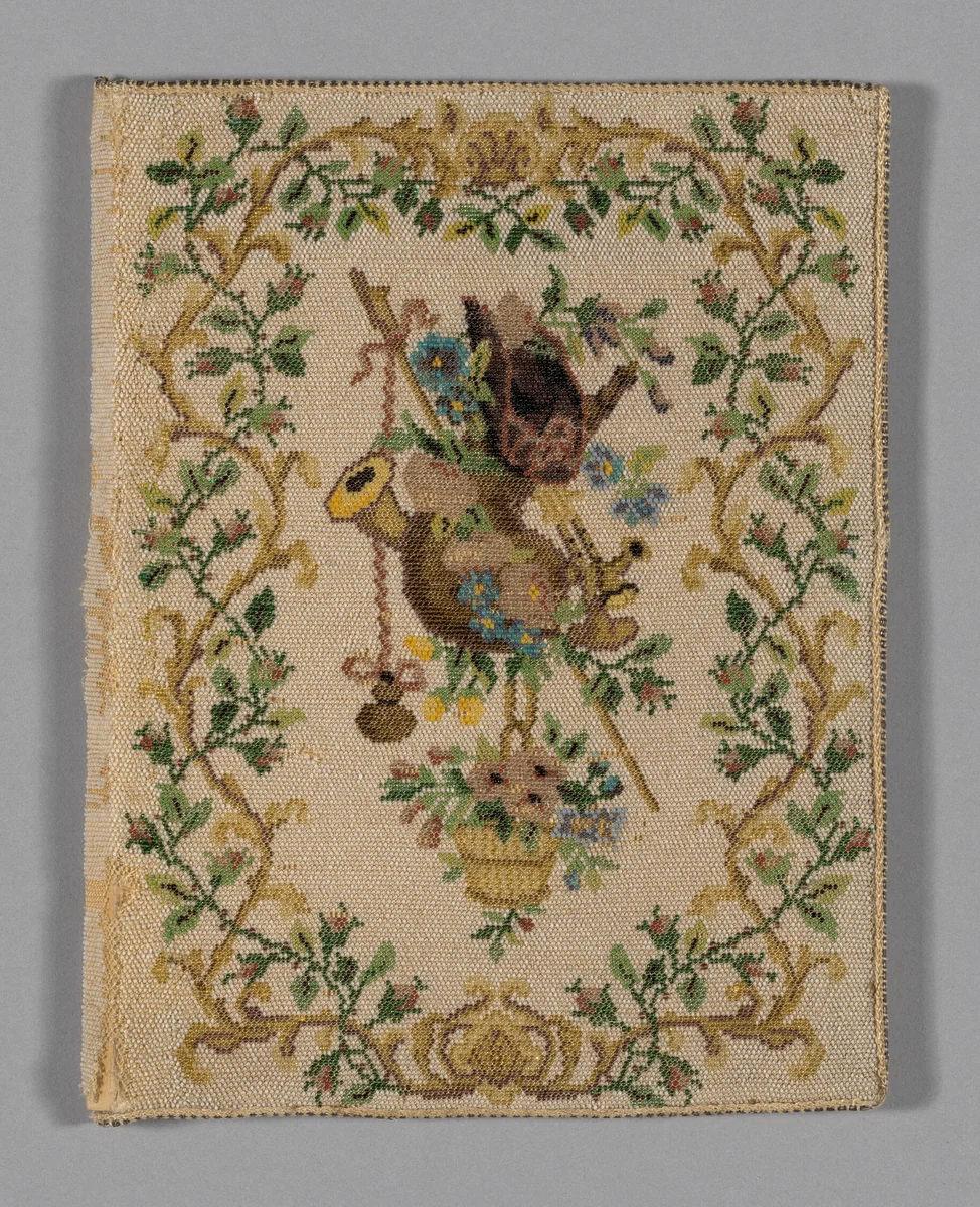 Book Cover by Jean Baptiste Huet, textile, 1775-1800