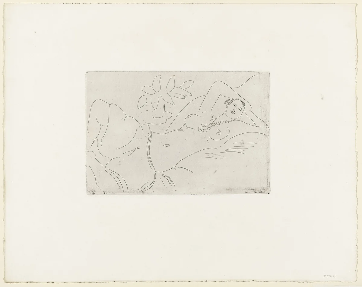Reclining Odalisque (Odalisque couchée) by Henri Matisse, print, 1923
