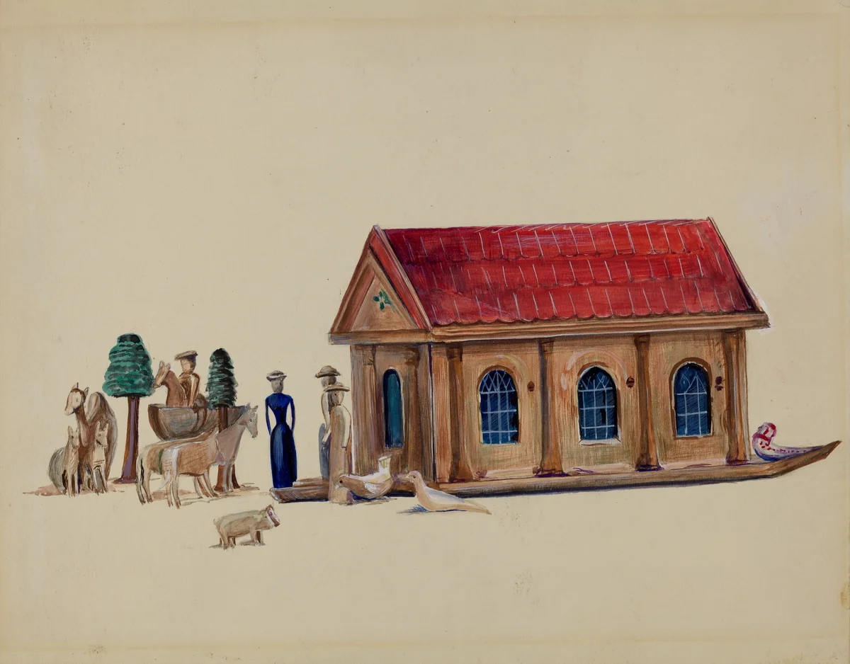 Noah's Ark with Animals by Mina Lowry, index of american design, 1936