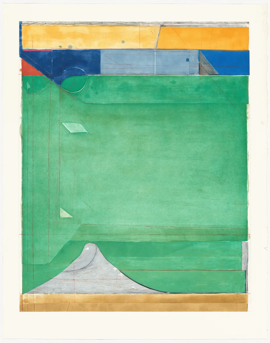 Green (working proof 6) by Richard Diebenkorn, print, 1986