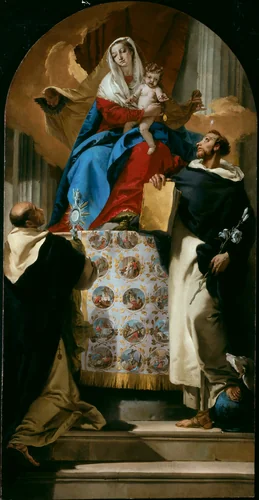 Virgin and Child with Saints Dominic and Hyacinth by Giovanni Battista Tiepolo, painting, 1730-1735
